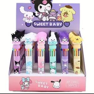 Sanrio Hello Kitty & Friends - 10 Different Color Pen Set - NEW